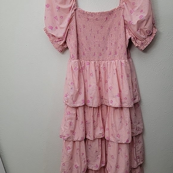 LoveShackFancy X Target Simone Pink Tiered Ruffle Maxi Dress - Picture 13 of 15